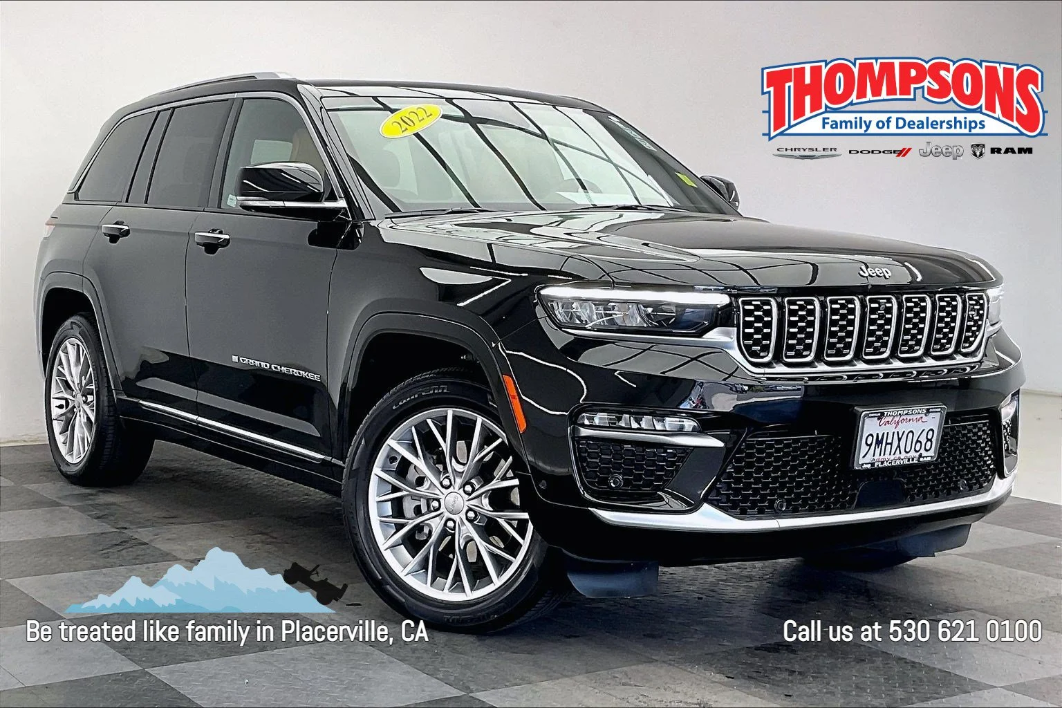 Used 2022 Diamond Black Crystal Pearlcoat Jeep Summit 4xe image 1