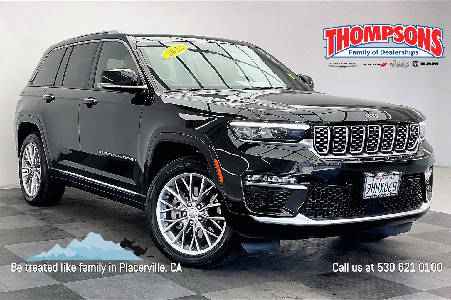 Used 2022 Diamond Black Crystal Pearlcoat Jeep Summit 4xe image 1