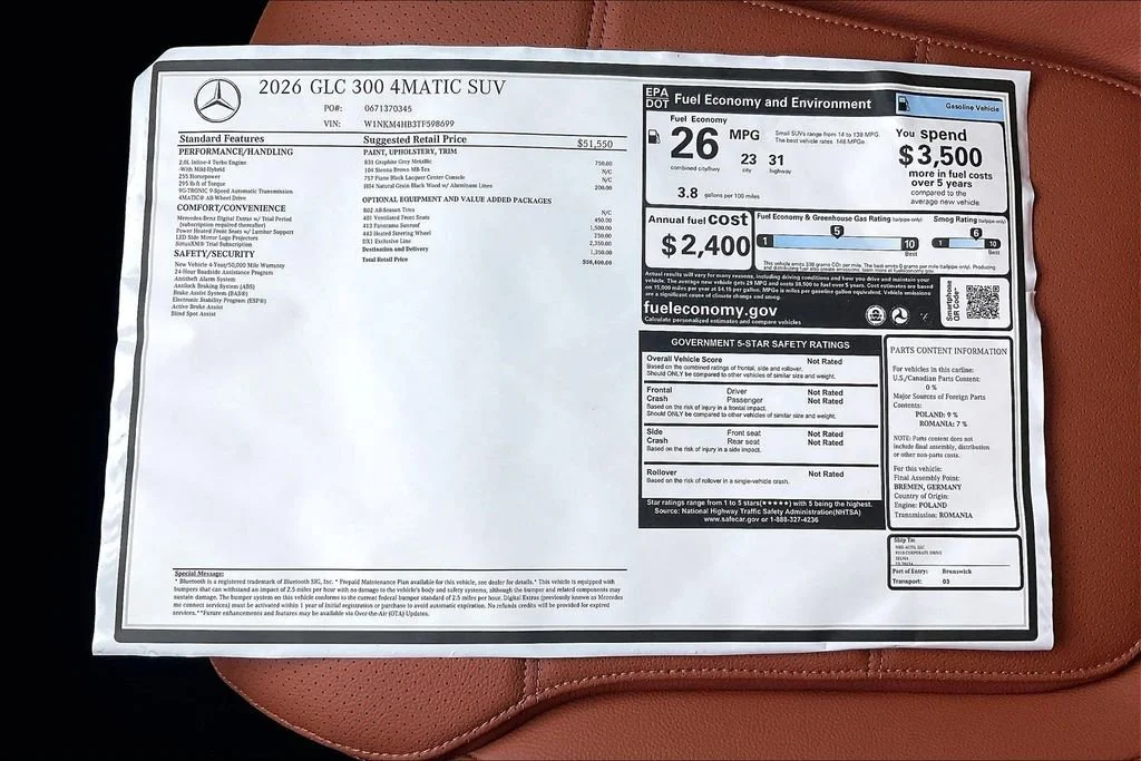 New 2026 Graphite Grey Metallic Mercedes-Benz GLC 300 image 31