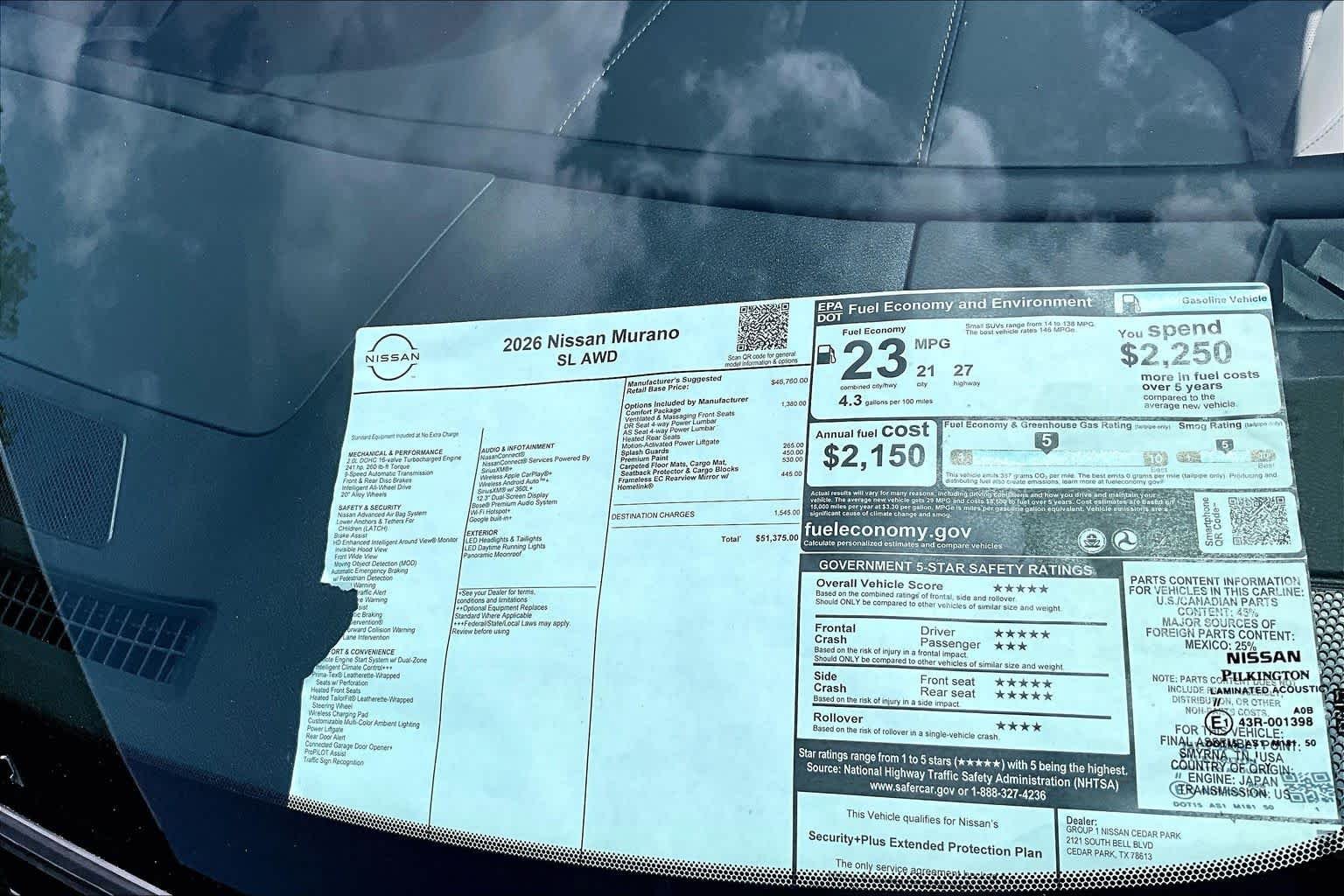 New 2026 Everest White Pearl TriCoat Nissan SL image 21