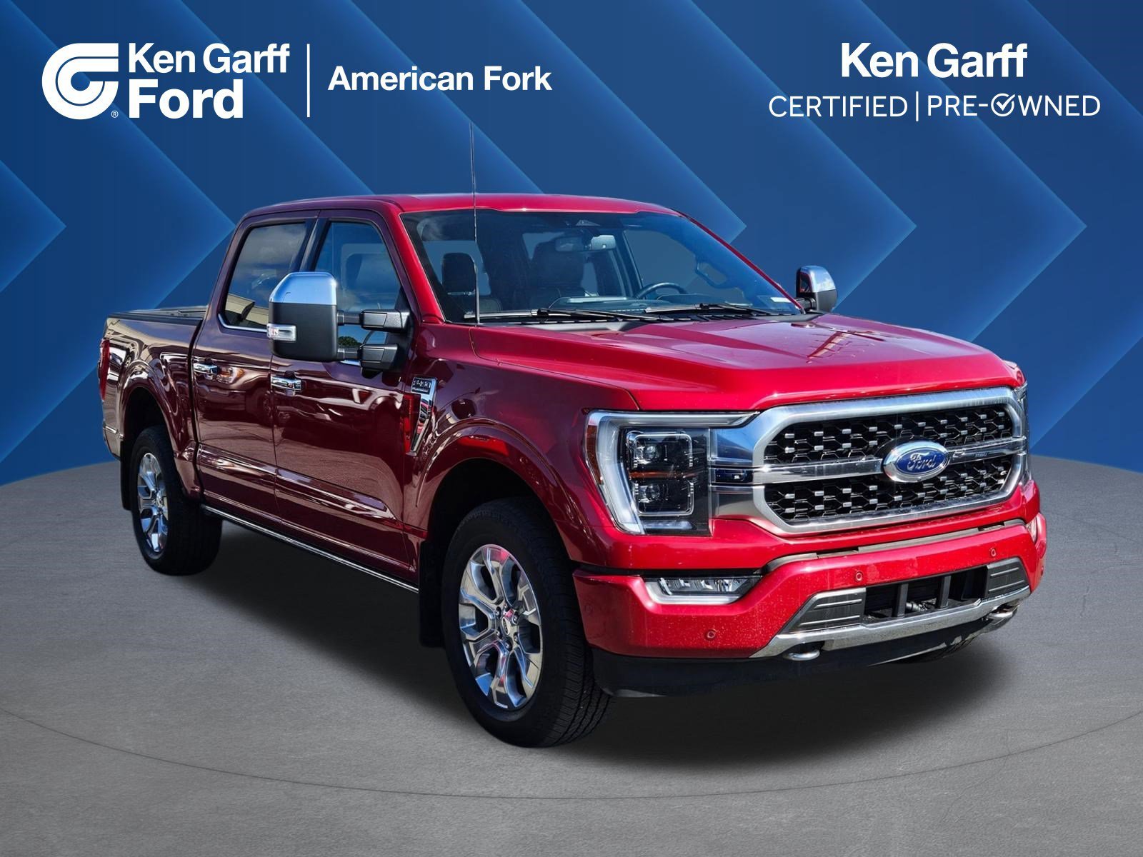 Used 2023 Rapid Red Metallic Tinted Clearcoat Ford Platinum image 1