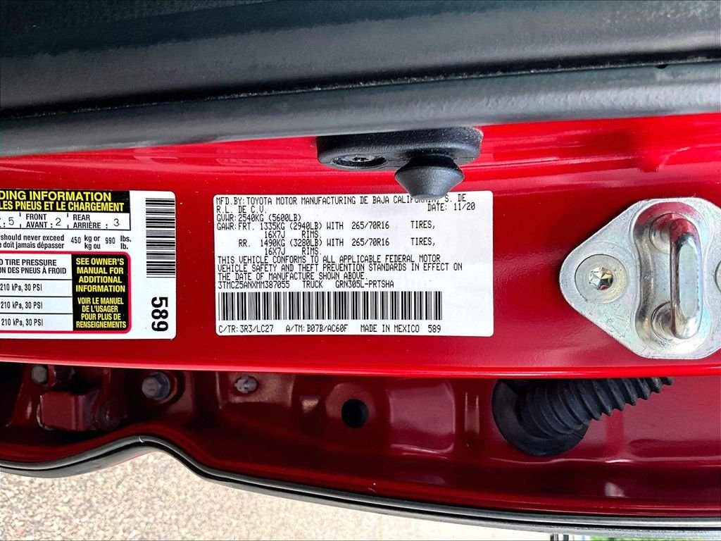 Used 2021 Red Toyota TRD Off-Road image 9