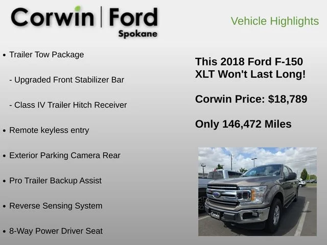 Used 2018 Stone Gray Ford XLT image 6