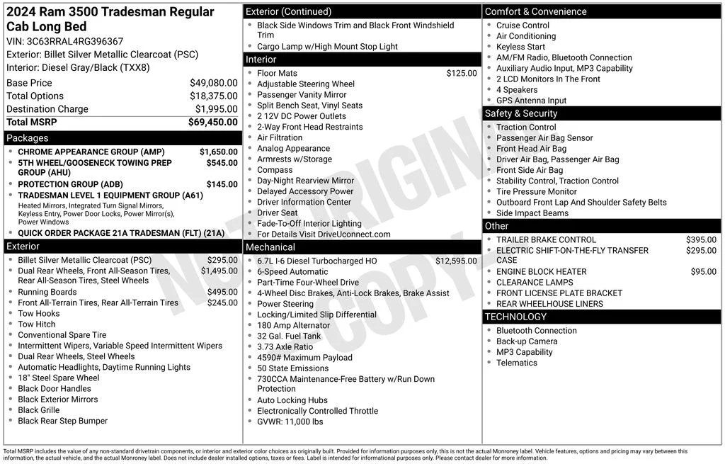 Certified Used 2024 Billet Silver Metallic Clearcoat Ram Tradesman image 25