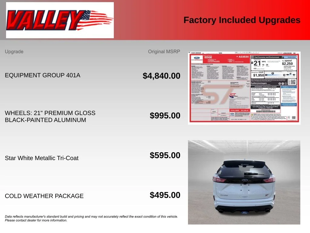 Certified Used 2020 White Metallic Ford ST image 6