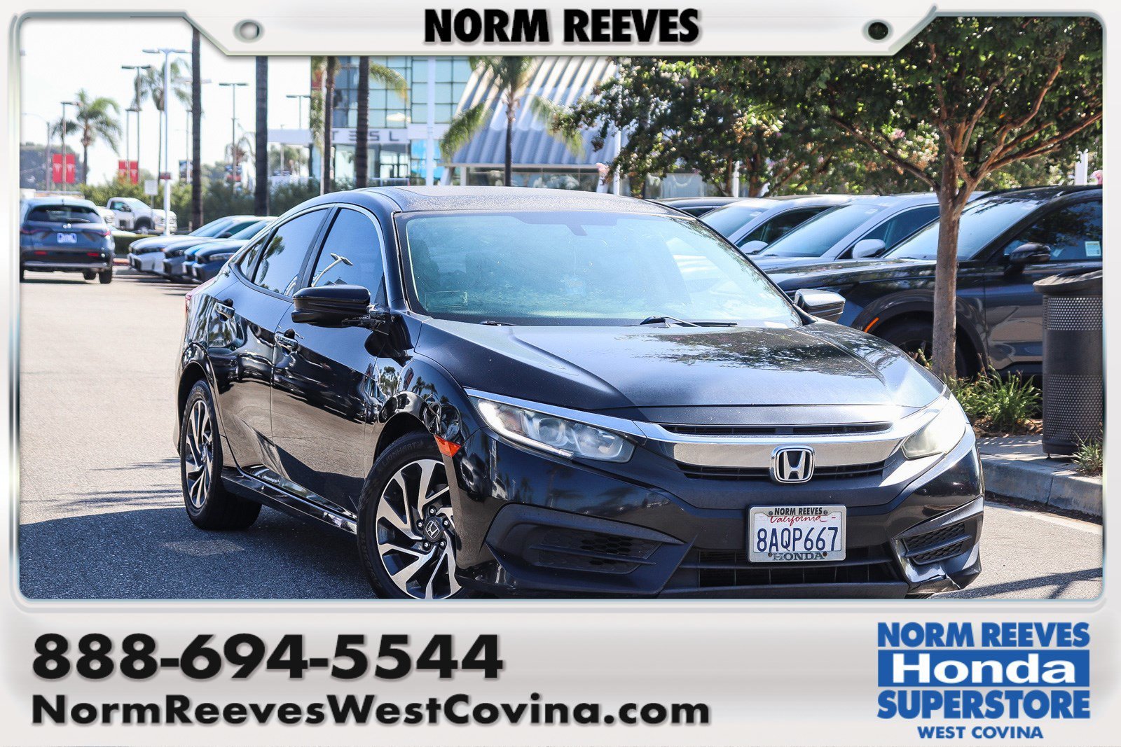 Certified Used 2017 Modern Steel Metallic Honda EX image 1