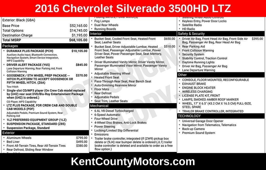 2016 Chevrolet Silverado 3500HD LTZ