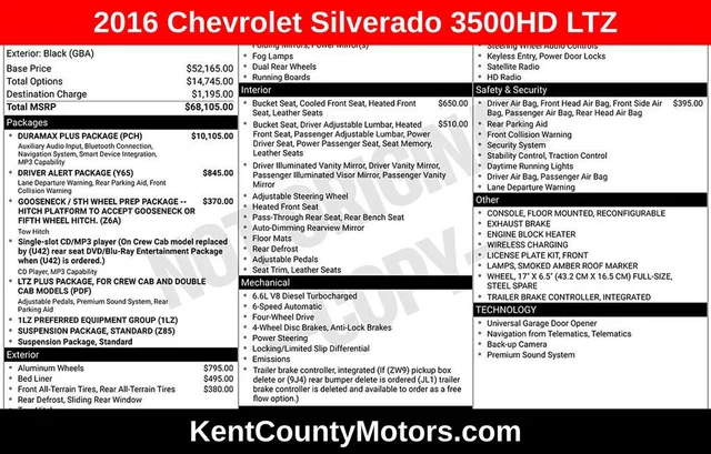 2016 Chevrolet Silverado 3500 HD LTZ