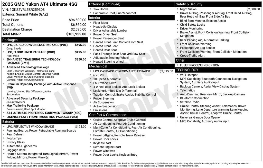 Certified Used 2025 Summit White GMC AT4 Ultimate image 82