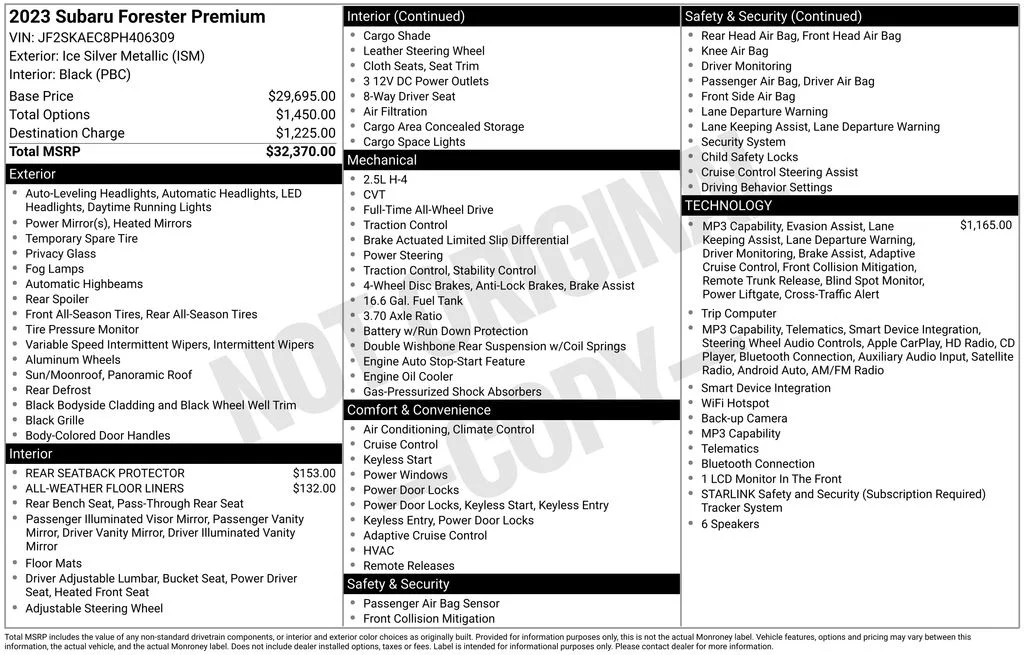 Used 2023 Silver Subaru Premium image 17