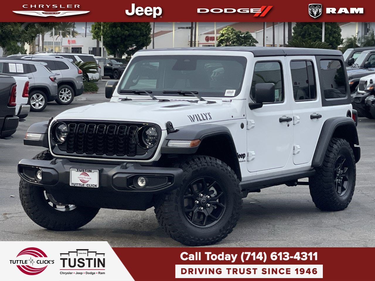 New 2026 Bright White Clearcoat Jeep Willys image 1