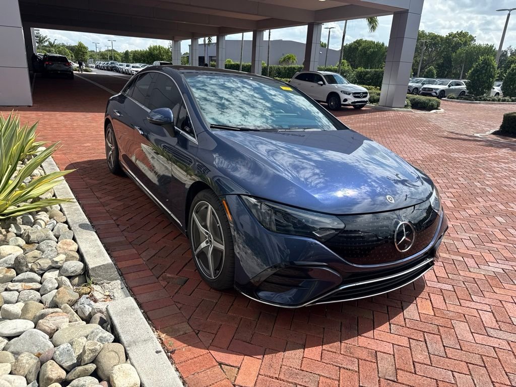 Certified Used 2023 Blue Mercedes-Benz 500 Sedan image 1