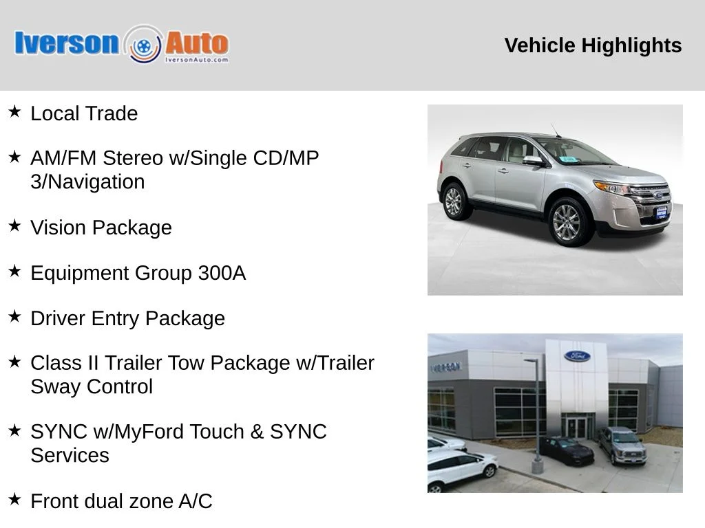 Used 2014 Ford Edge Limited with VIN 2FMDK4KC1EBB86367 for sale in Huron, SD