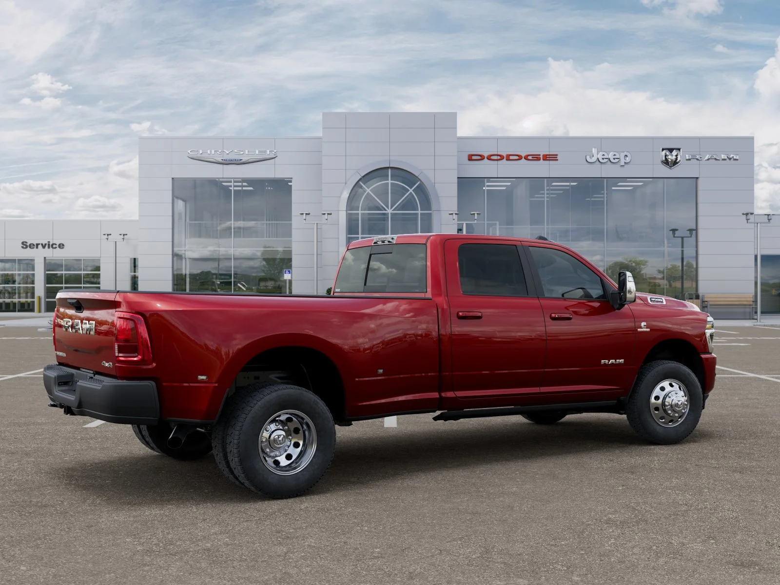 New 2026 Molten Red Pearl-Coat Exterior Paint RAM Laramie image 13