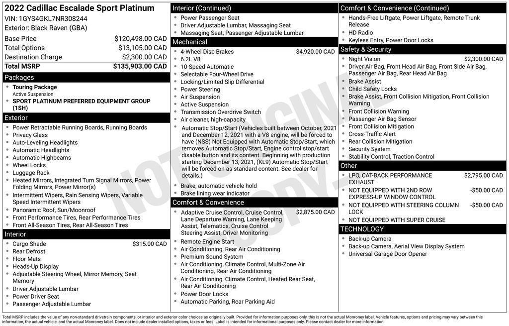 Used 2022 Black Cadillac Sport Platinum image 18