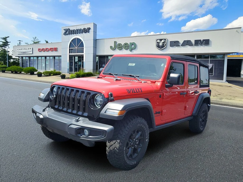 Used 2022 Red Jeep Unlimited Willys image 2