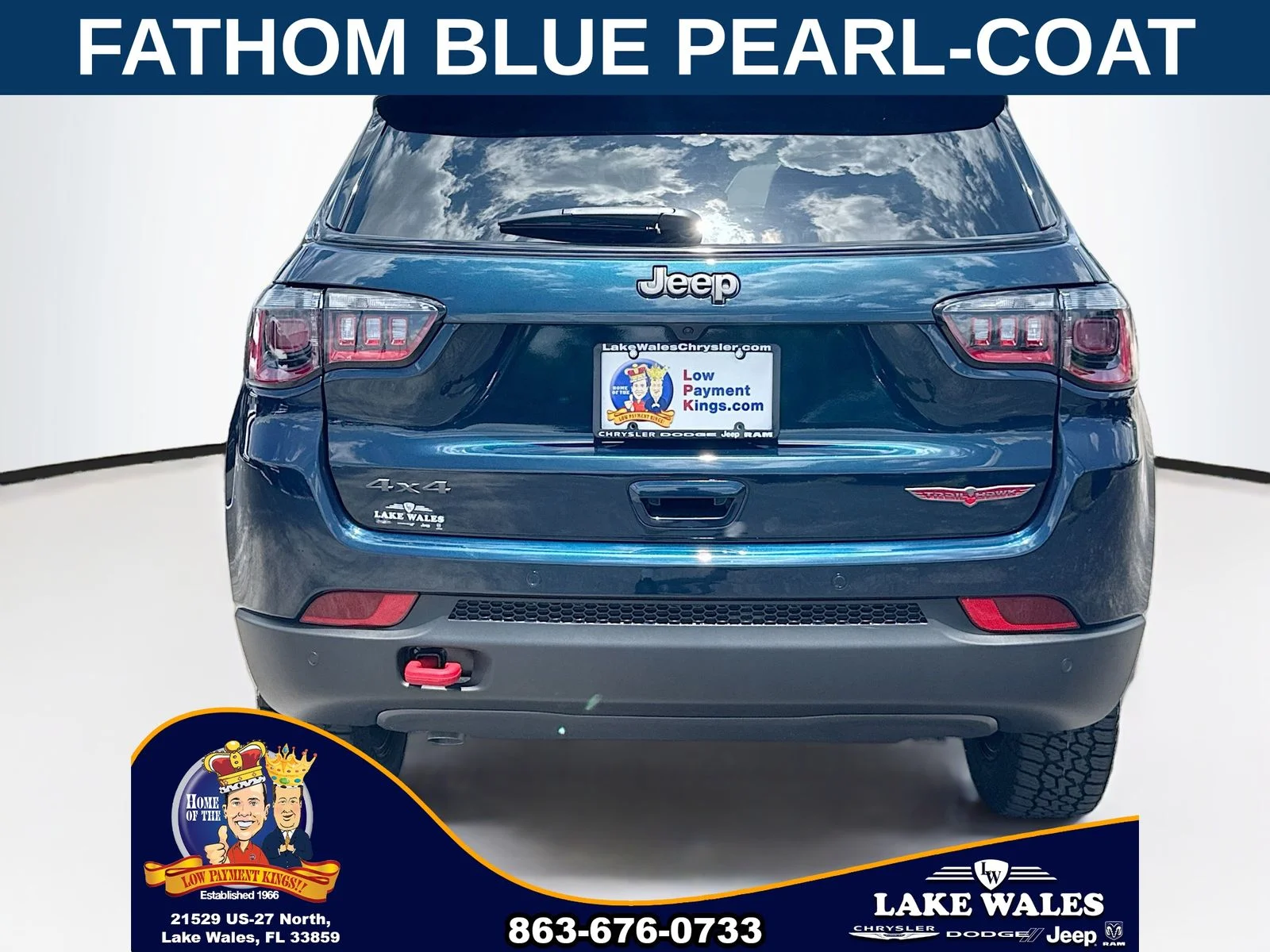 New 2026 Fathom Blue Pearl-Coat Exterior Paint Jeep Trailhawk image 5