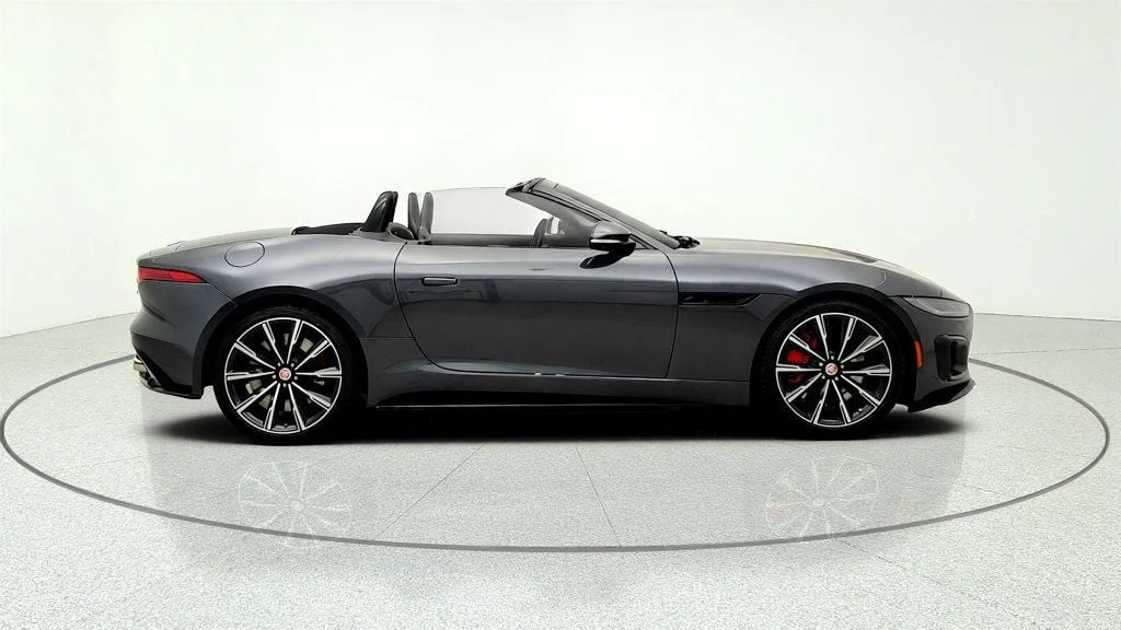 Used 2023 Carpathian Grey Premium Metallic Jaguar R Convertible AWD w/ Extended Leather & Black Calipers image 4