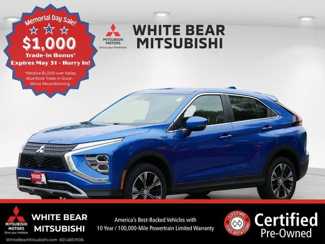 Certified 2022 Mitsubishi Eclipse Cross SE with VIN JA4ATWAA5NZ058110 for sale in White Bear Lake, Minnesota