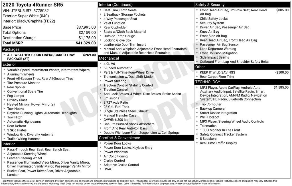 Used 2020 White Toyota SR5 image 4