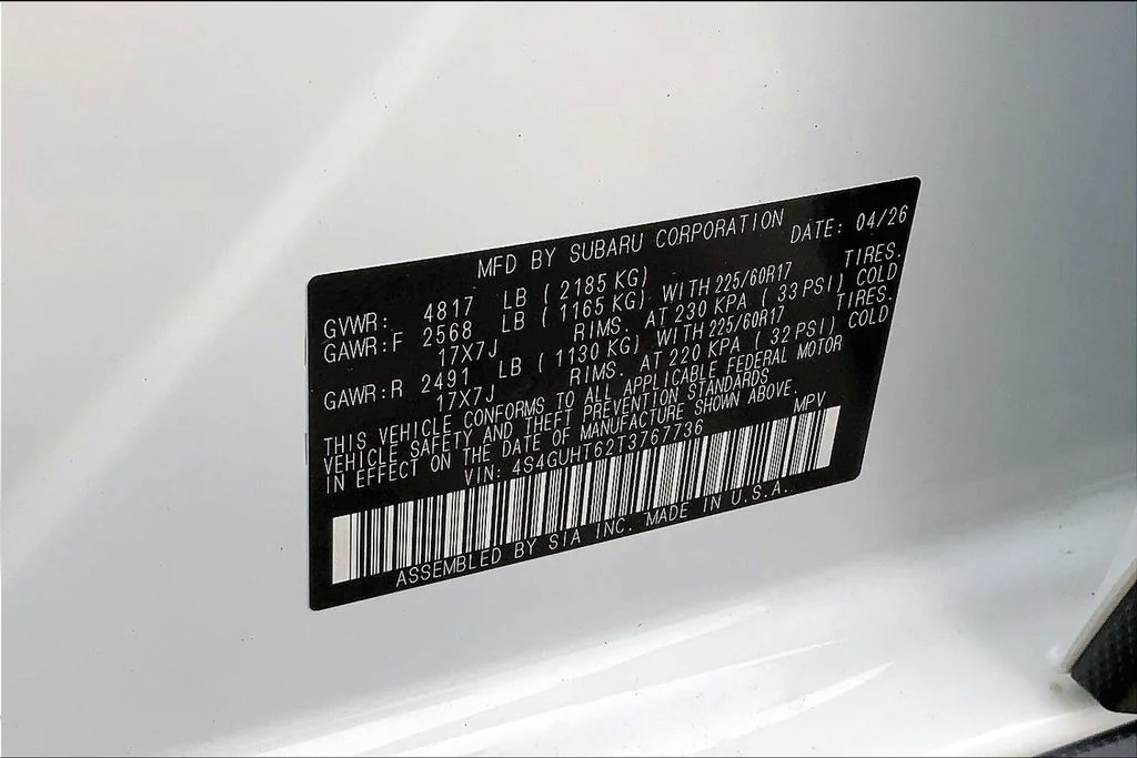 New 2026 White Subaru Wilderness image 8