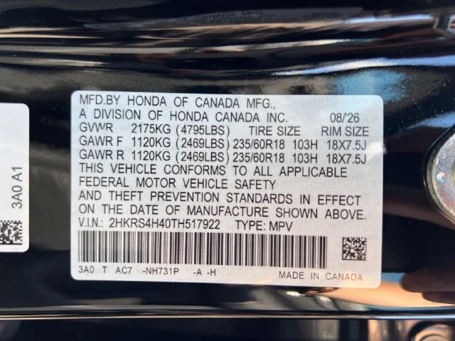 New 2026 Crystal Black Pearl Honda EX image 18