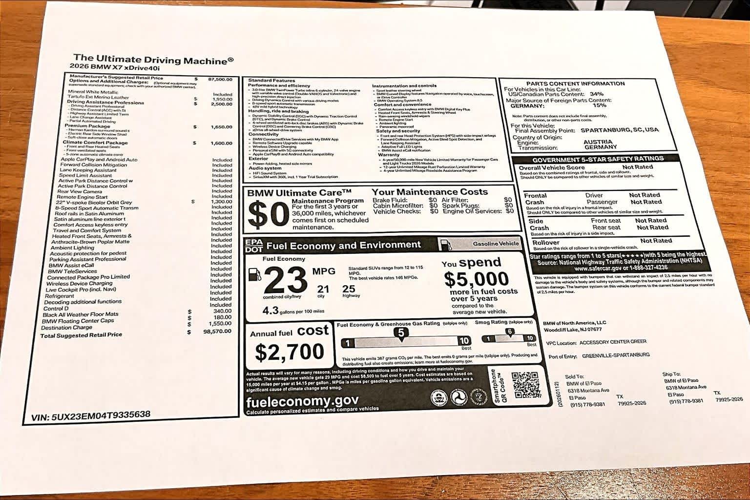 New 2026 Mineral White Metallic BMW xDrive40i image 22