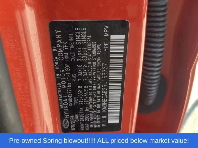 Used 2024 Orange Hyundai SEL image 45