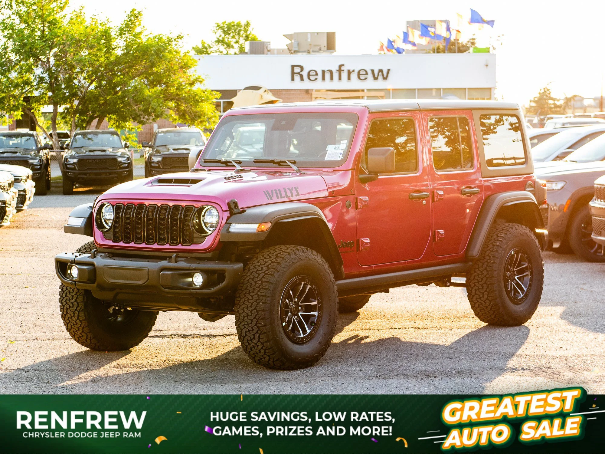 New 2026 limited edition tuscadero pearl Jeep Willys 392* 4 Door 4x4, 470 Horsepower, Steel Bumpers, Rare Colour image 1