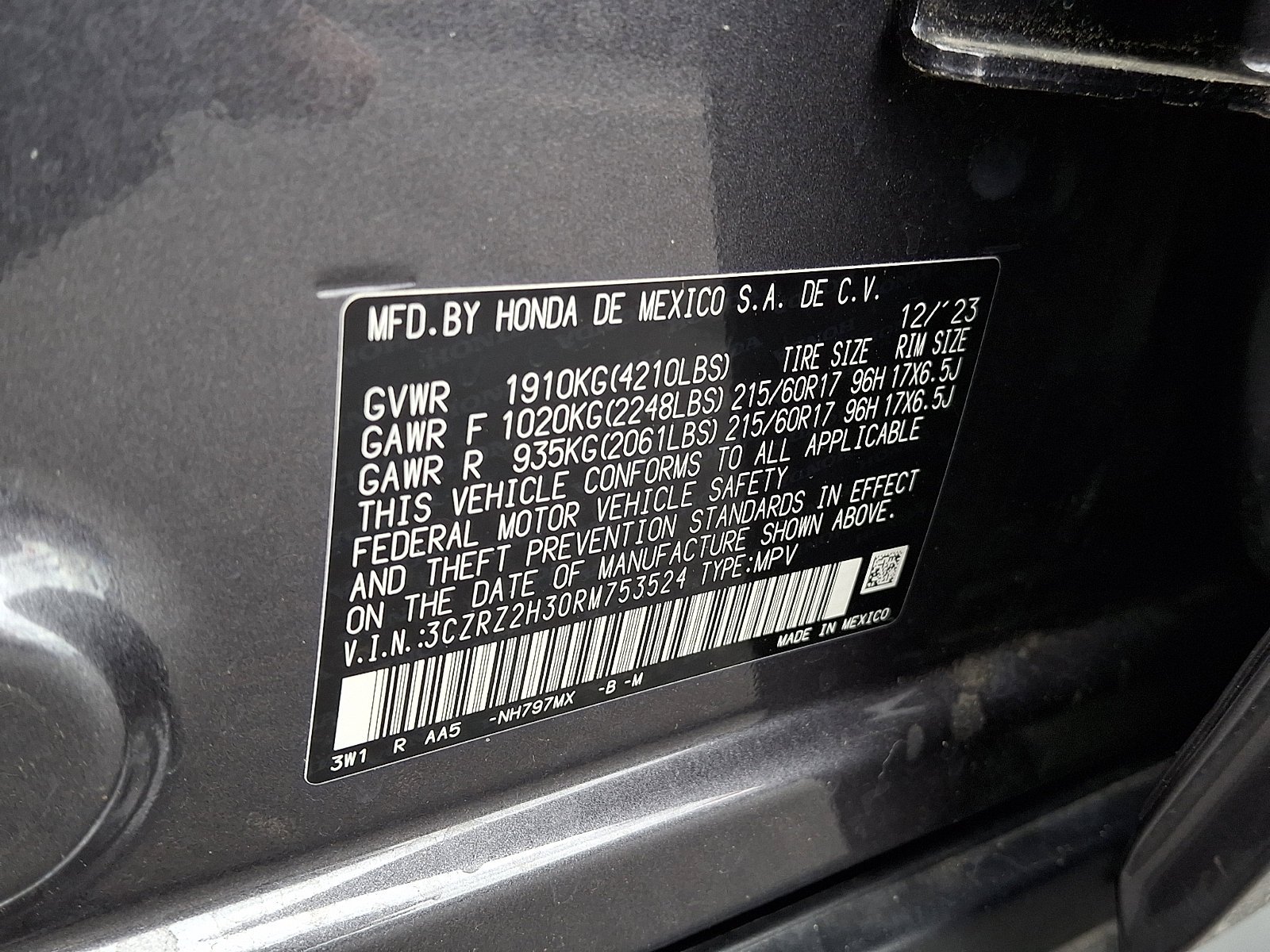 Certified Used 2024 Modern Steel Metallic Honda 5DR AWD LX image 19