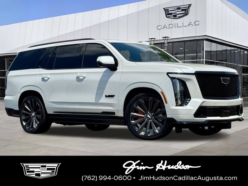 Used 2025 Crystal White Tricoat Cadillac Escalade-V image 1