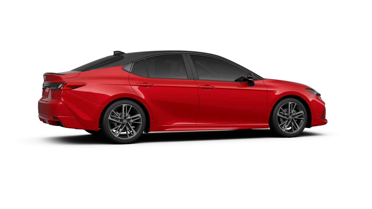 New 2026 Supersonic Red with Midnight Black Metallic roof Toyota XSE image 11