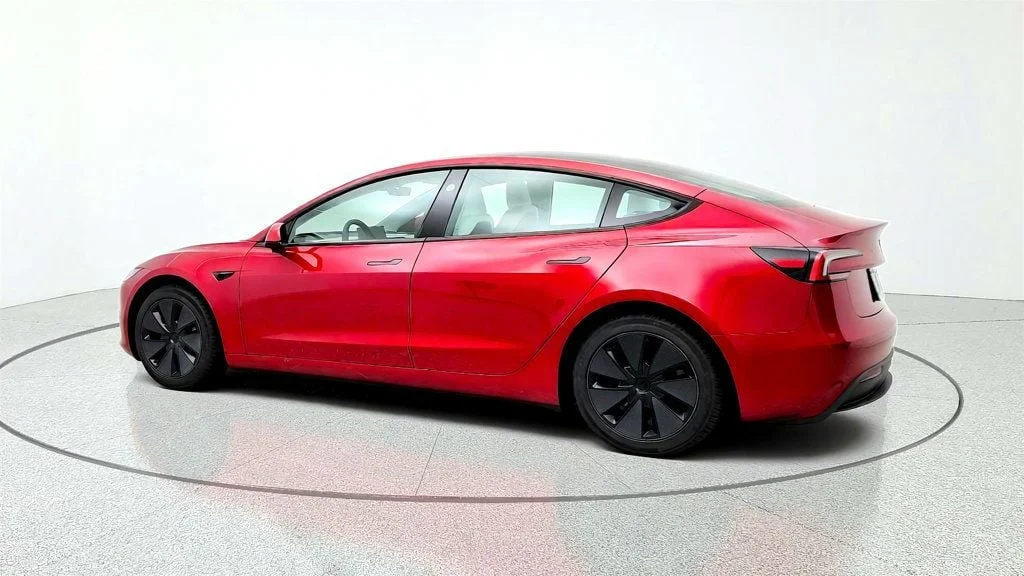 Used 2026 Ultra Red Tesla Long Range RWD w/ White & Black Premium Interior image 7