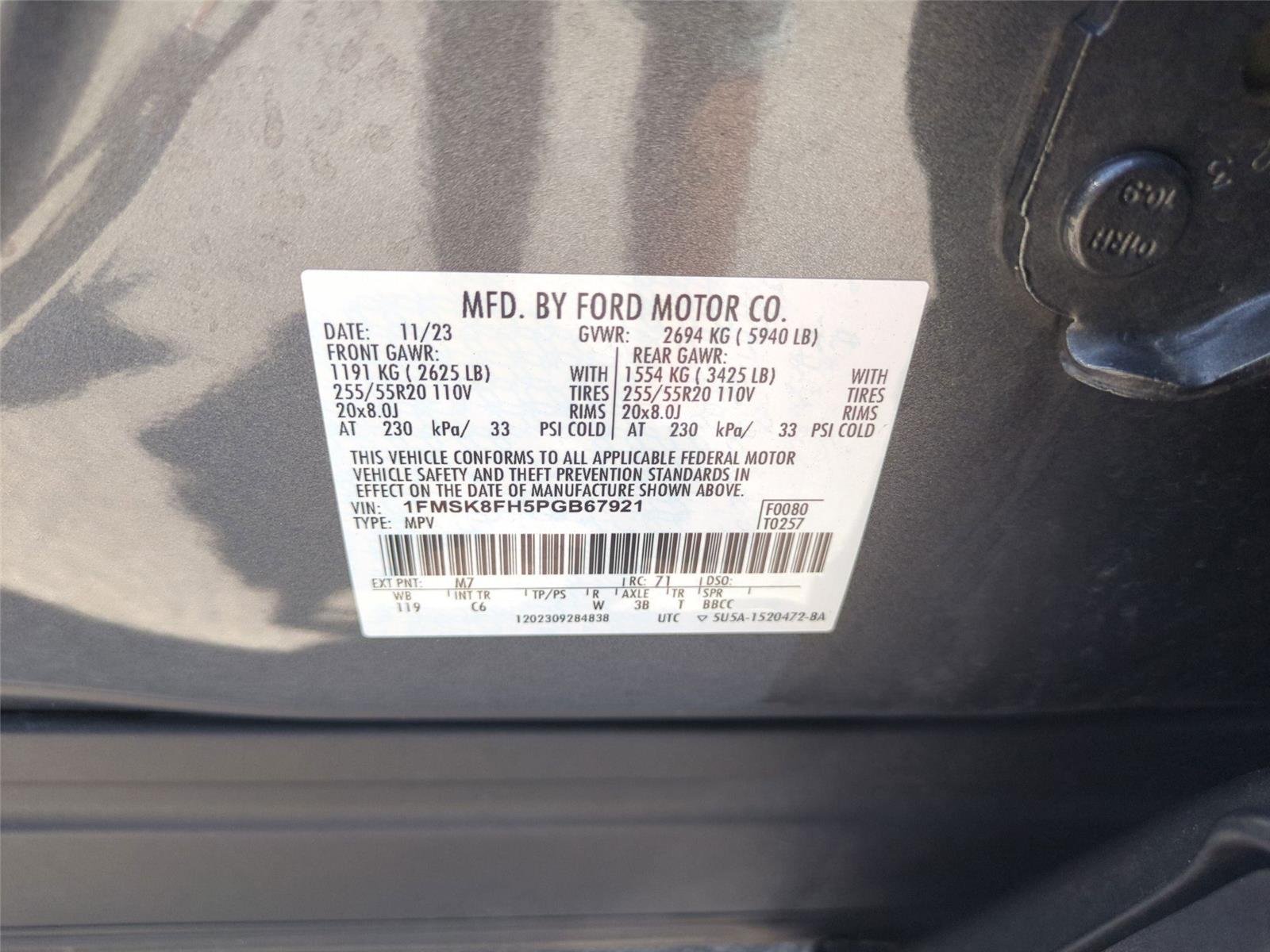 Used 2023 Carbonized Gray Metallic Ford Limited image 42