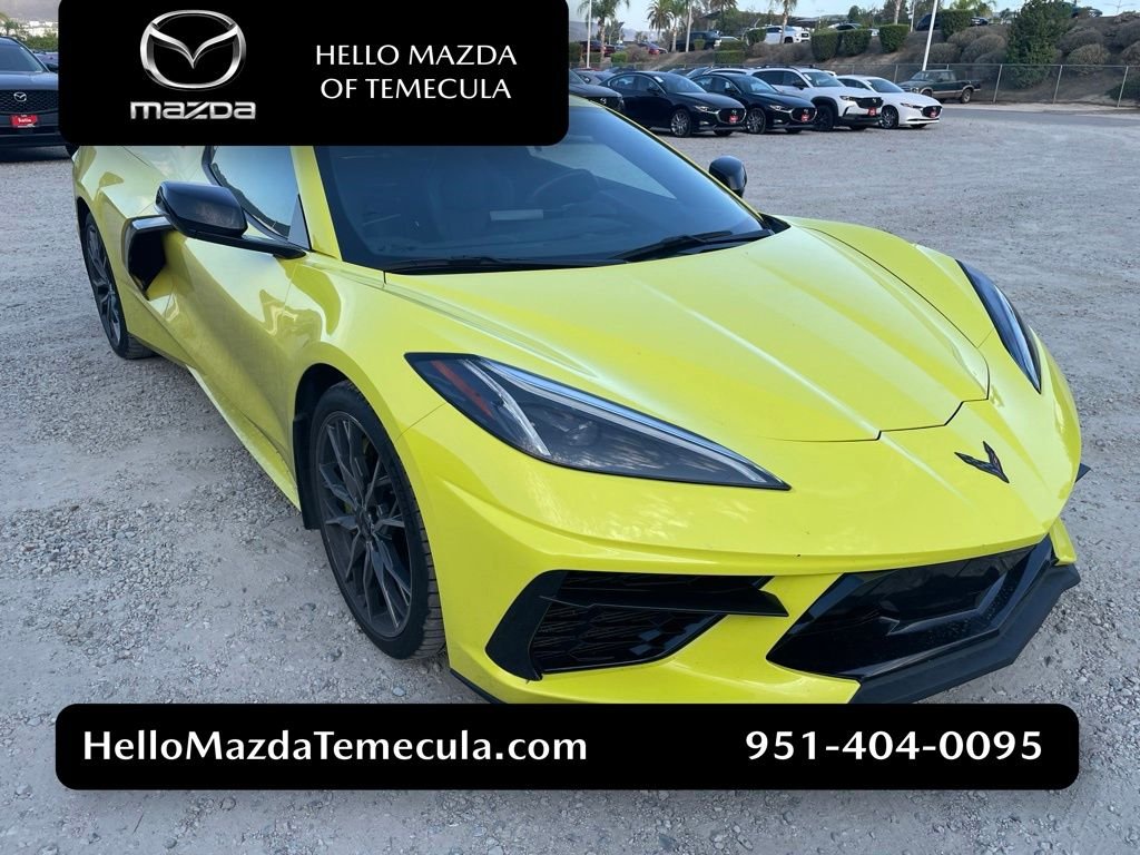 Used 2021 Yellow Metallic Chevrolet Stingray image 1