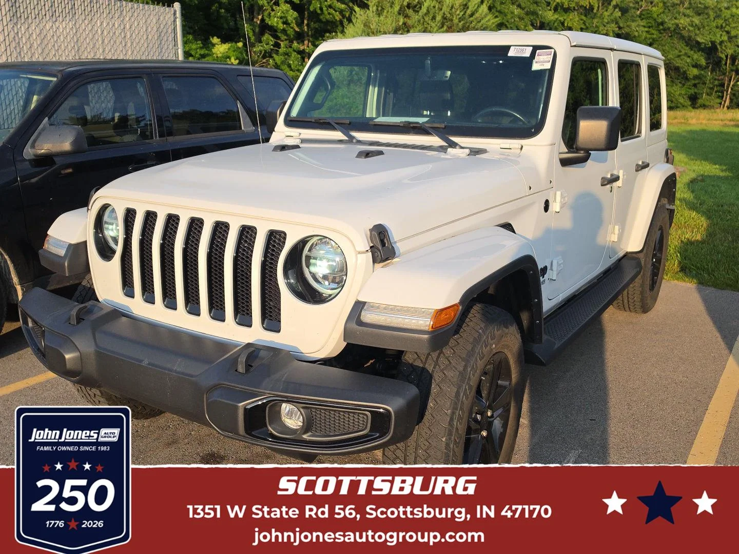 Used 2022 Bright White Clearcoat Jeep Unlimited Sahara Altitude image 1