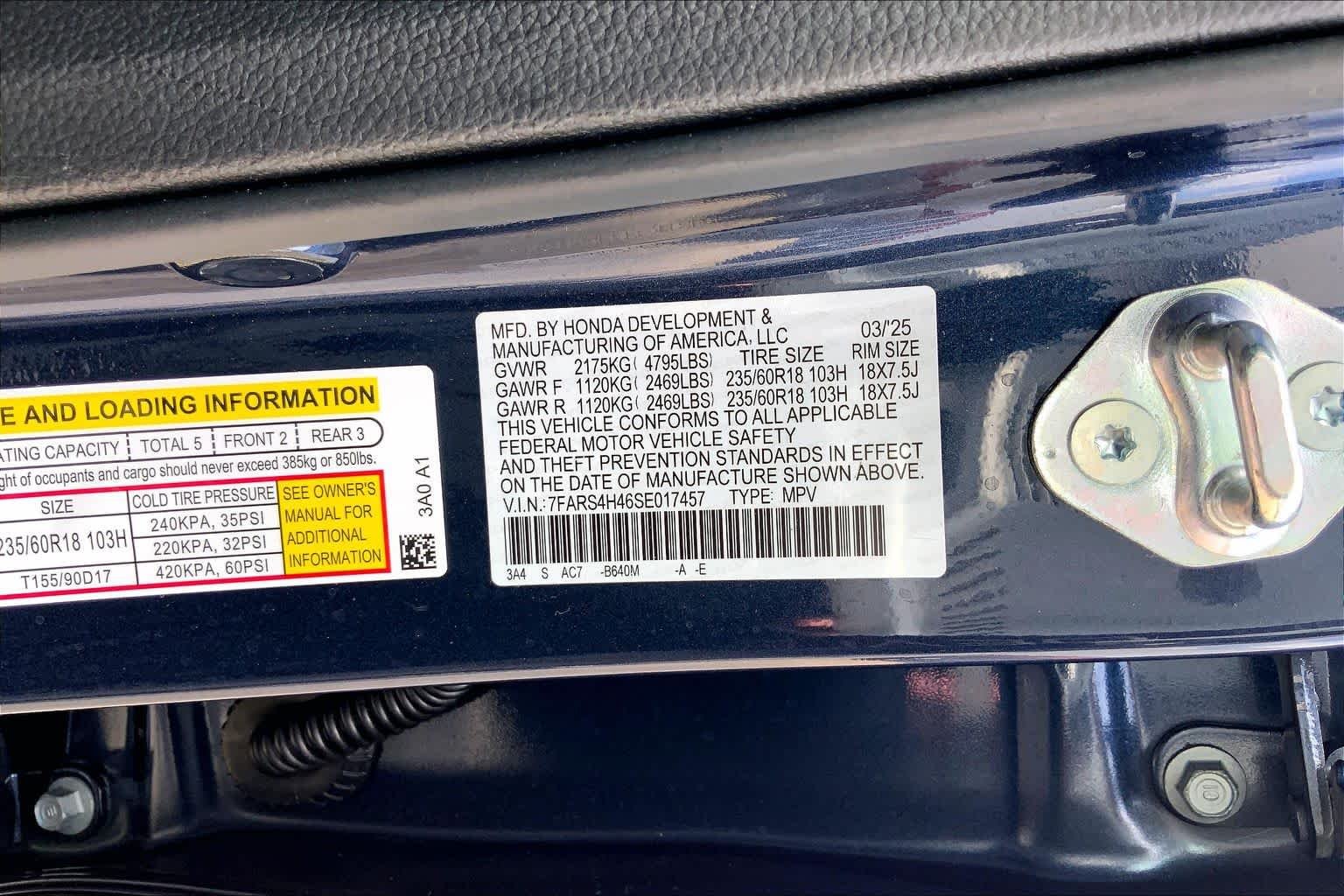 Used 2025 Canyon River Blue Metallic Honda EX image 36