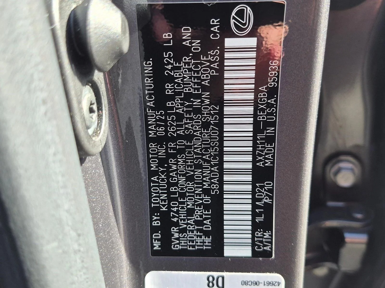 Certified Used 2025 Cloudburst Gray Lexus  image 24