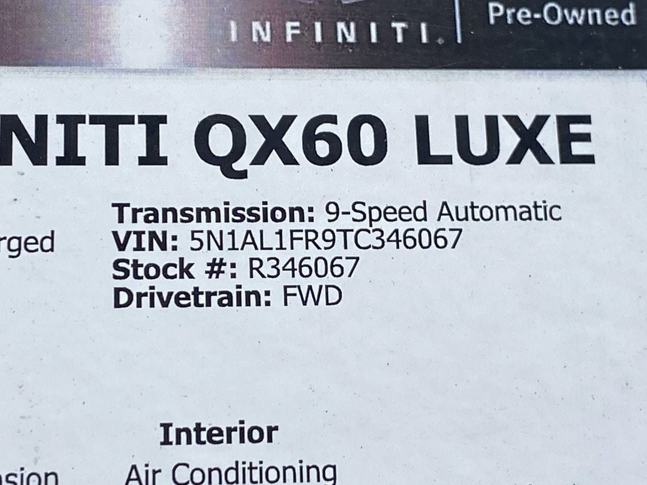Certified Used 2026 Mineral Black INFINITI LUXE image 36