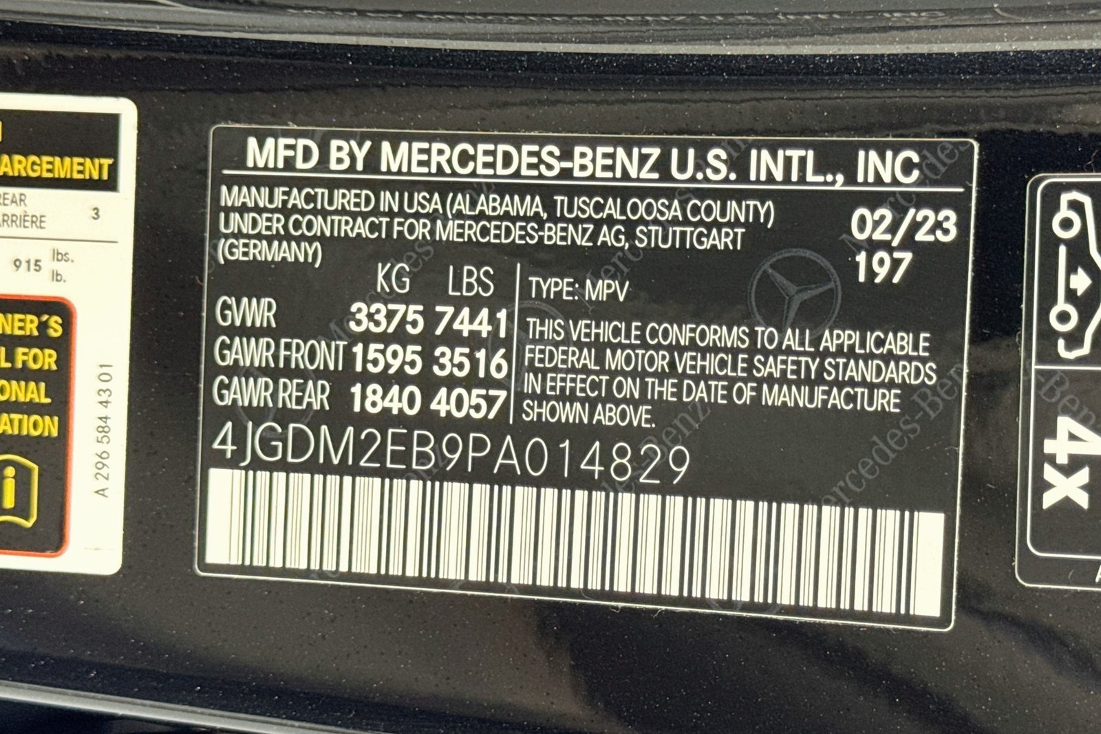 Certified Used 2023 Obsidian Black Metallic Mercedes-Benz EQS 450 image 30