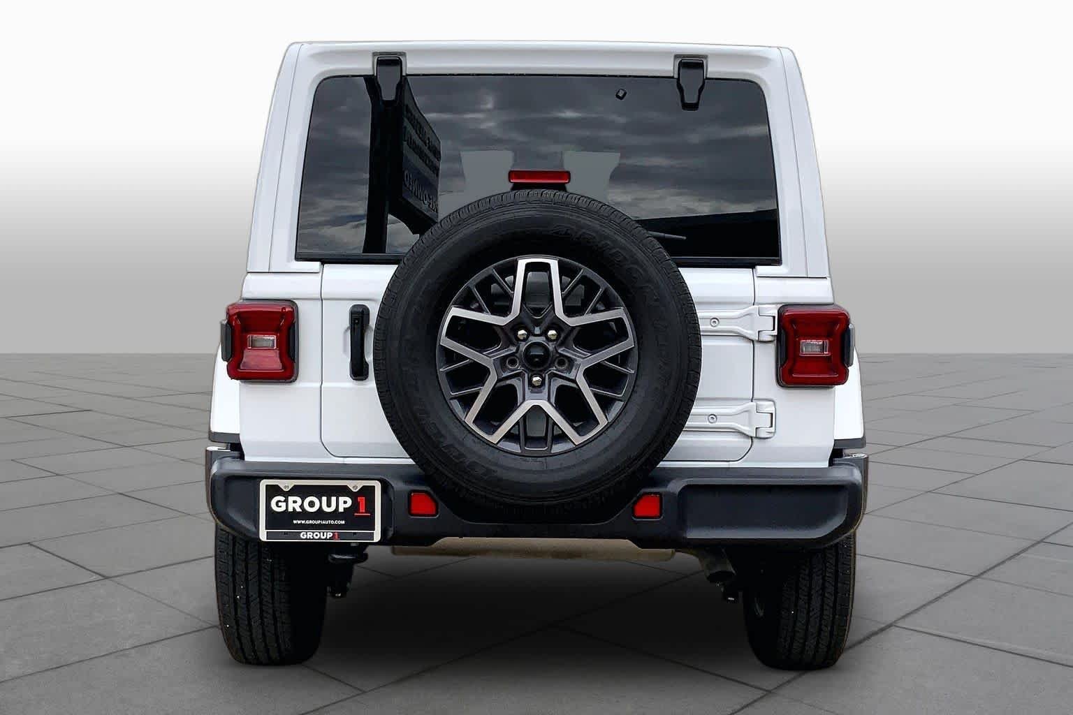 Used 2024 Bright White Clearcoat Jeep Sahara image 5