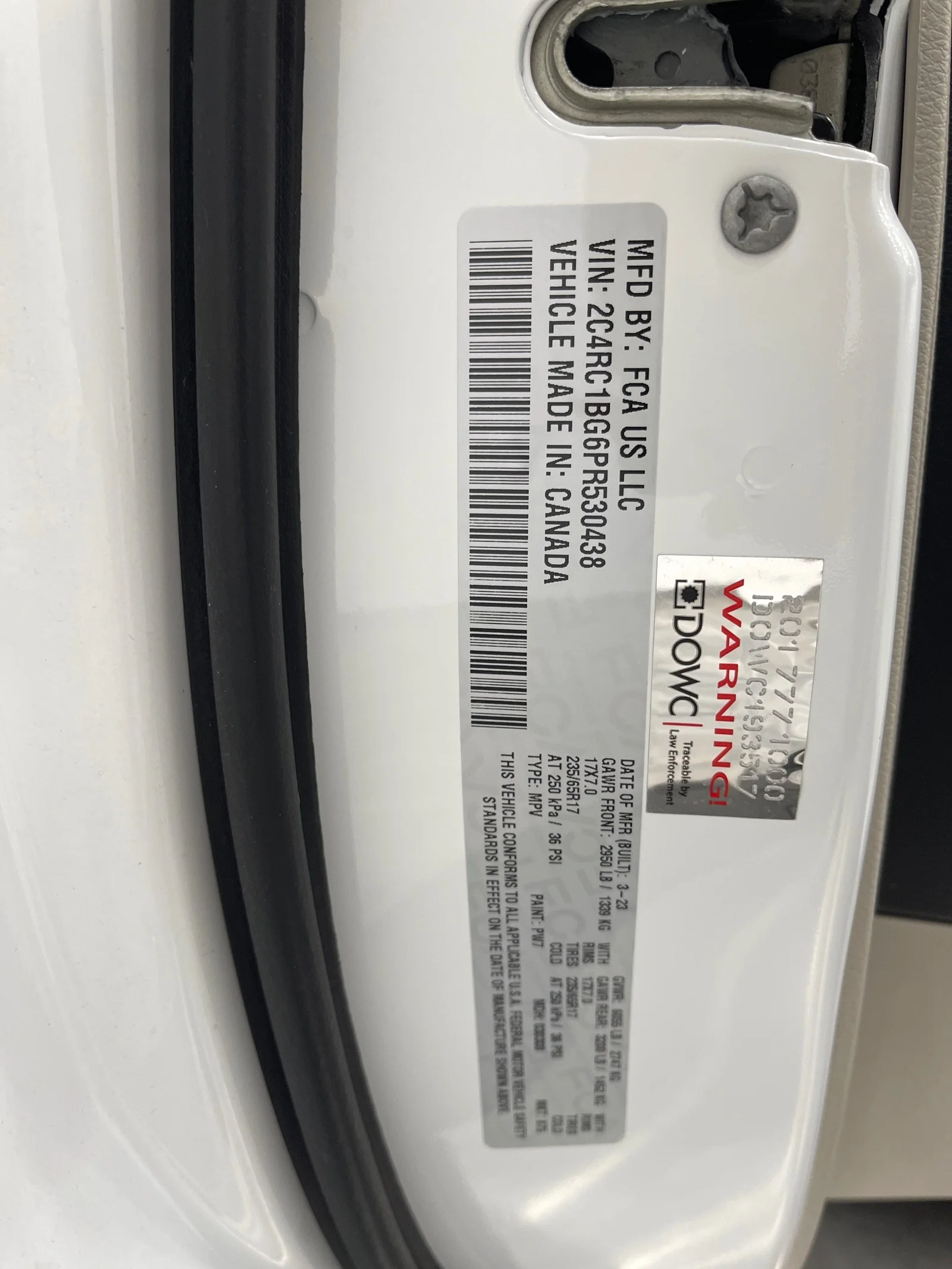Used 2023 Bright White Clearcoat Chrysler Touring L FWD image 12