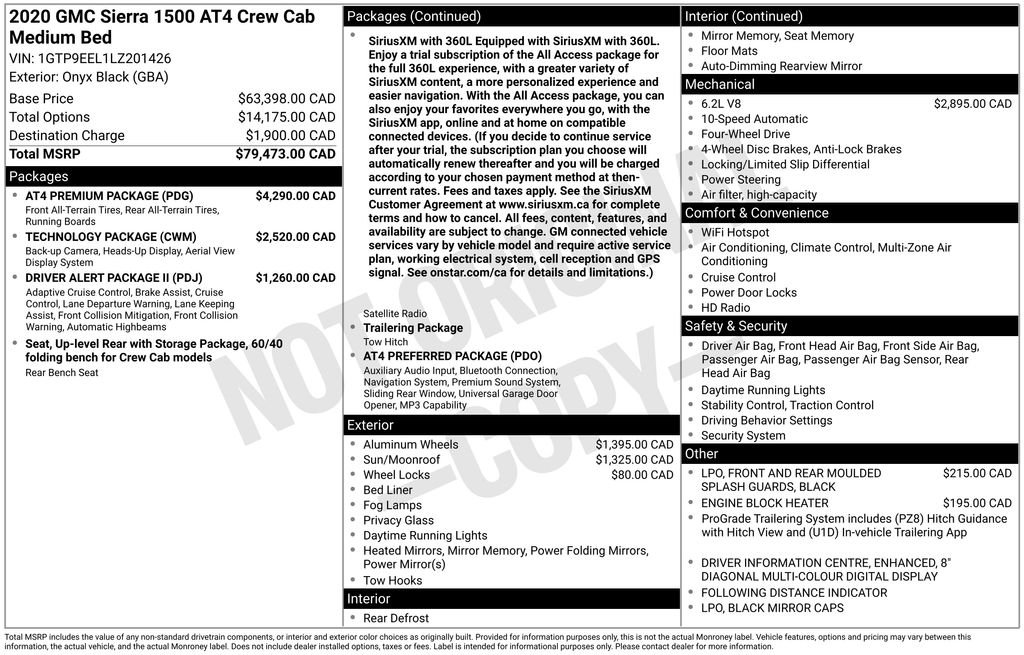 Used 2020 Black GMC AT4 image 32