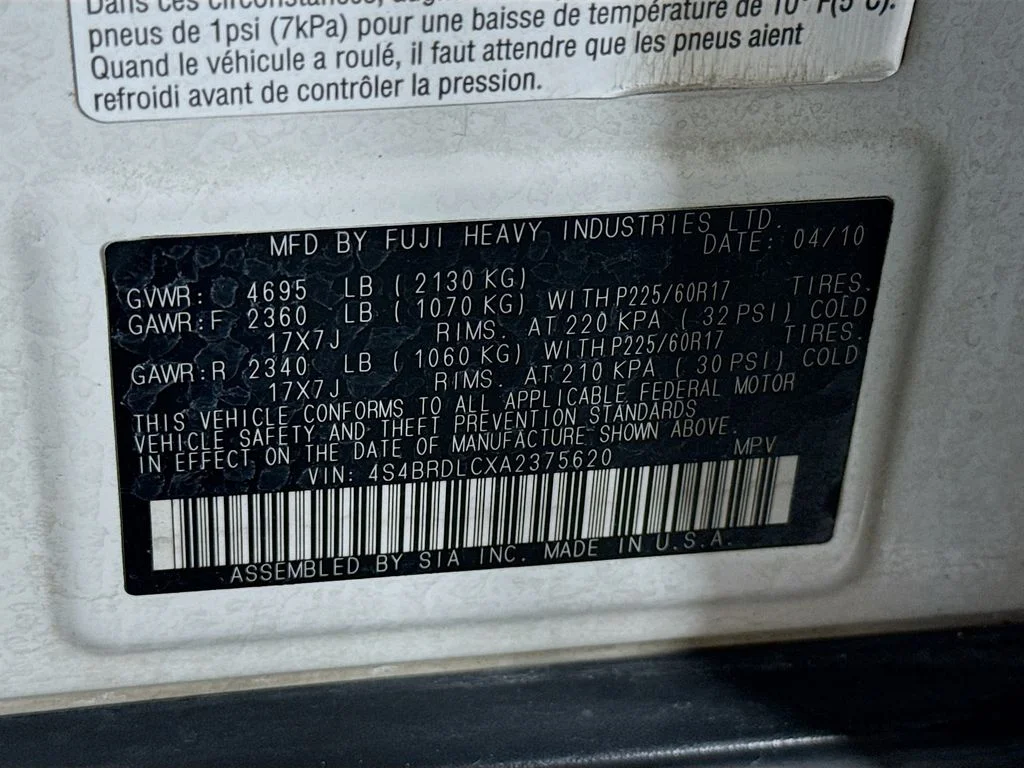Used 2010 White Subaru 3.6R image 41