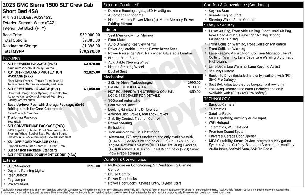 Used 2023 White GMC SLT image 2