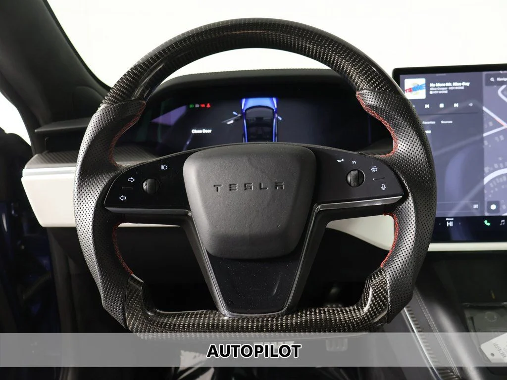 Used 2023 Blue Tesla Plaid image 3