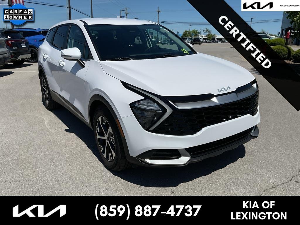 Used 2023 Glacial White Pearl Kia EX image 1