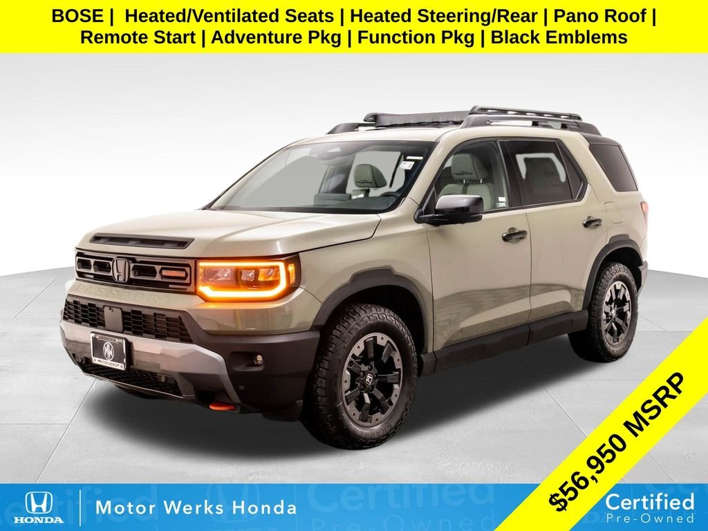 Certified Used 2026 Ash Green Metallic Honda TrailSport Elite image 1