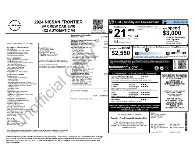 Used 2024 Black Nissan SV image 8
