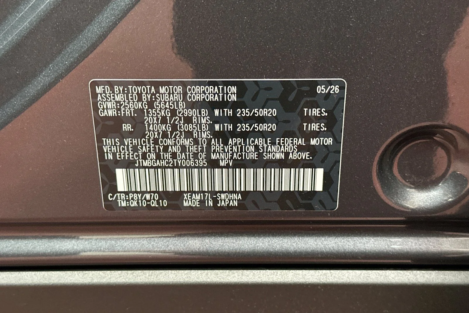 New 2026 MAGNETITE GRAY METALLIC Subaru Touring image 36